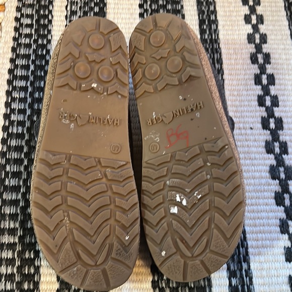 HAFLINGER Grizzly Gray wool scuffs slide on shoes EUR 40 US 9 - Picture 6 of 6